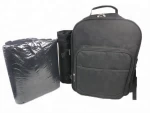 Video Show Picnic bag set Cooler Compartment with Blanket Picnic Backpacks for 4