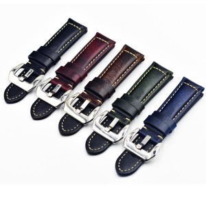 Vintage Genuine Italian Leather Watches Men Wrist Watch Band Western Men Leather Watch Band With 306L Steel Buckle