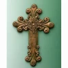 Vintage golden craft resin cross for Easter decor