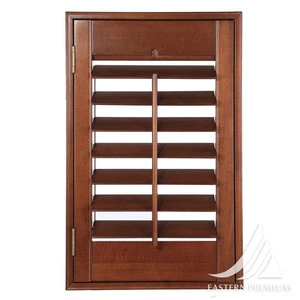 Vintage Window Wooden Blinds Shades Shutters