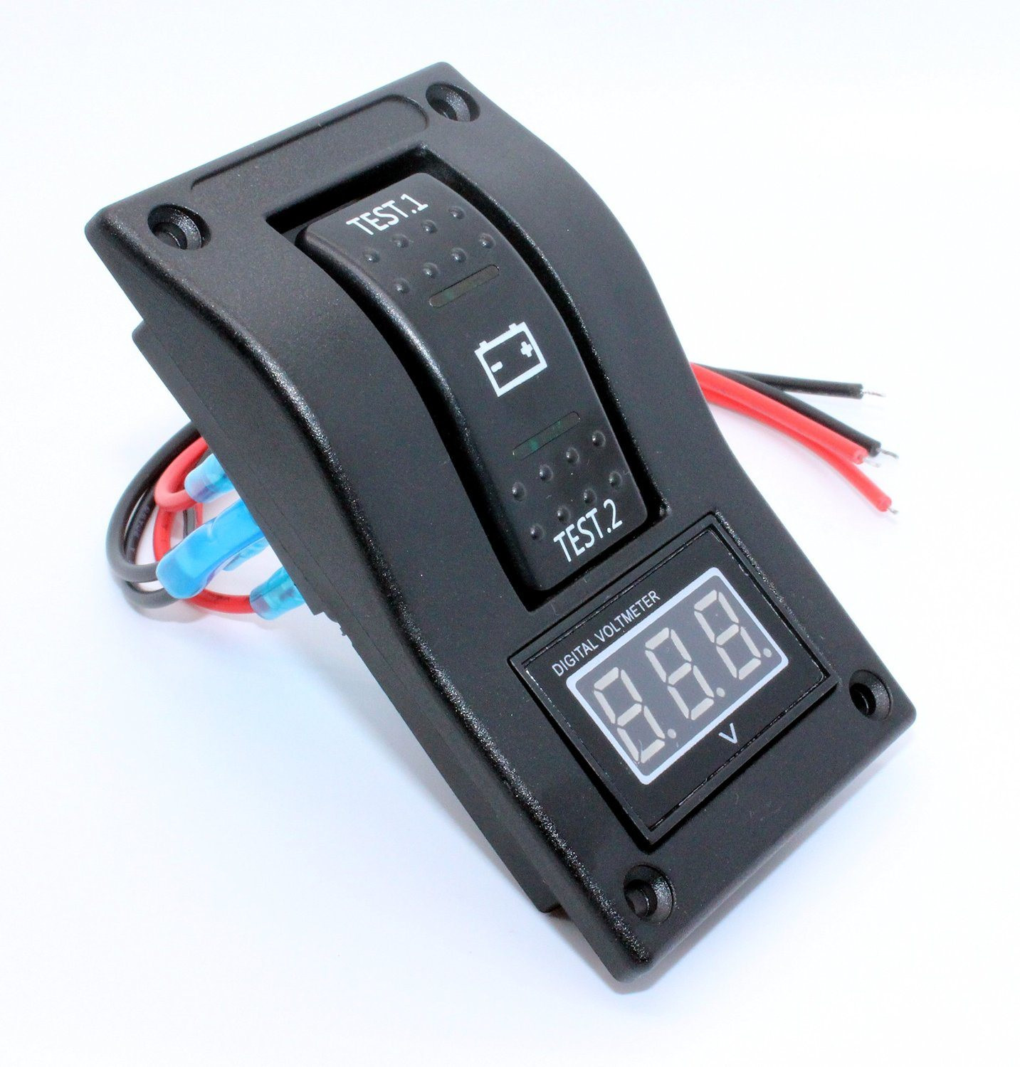 Buy Voltmeter Battery Test Panel Rocker Switch Dpdt/on-off-on For ...
