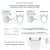 Import VOVO WATERJET VB-5000 / 5100 Full Stainless Nozzle Brand New Kids Posterior Feminine Enema LED Night Light Bidet Toilet Seat from South Korea