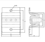 W head of Guide shoe lining for elevator parts