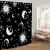 Import waterproof polyester sun and moon space Pattern printing  Fabric Shower Curtain for bathroom hot sale amazon from China