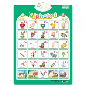 WG9911 Electronic Interactive Alphabet Wall Chart, Talking ABC & 123s & Music Poster, Best Educational Toy for Toddler