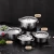 Import Wholesale 15pcs stainless steel soup pot kitchen utensils pan and flat bottom pot spatula cookware set from China