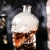 Import Wholesale 80ml 180ml 400ml 750ml Skull Head Shape Empty Wine Glasses Bottle with sealed Cork Clear whiskey bottles from China