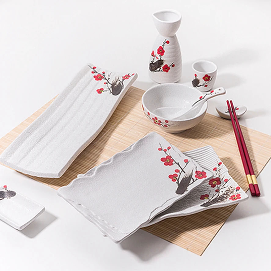 Wholesale Ceramic Plates, Porcelain Dishes, Japanese Good Quality Ceramic Dinnerware Set/