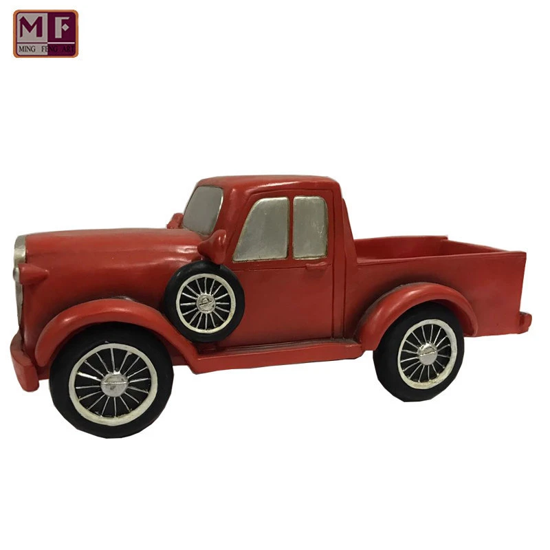 Wholesale Christmas Resin Figurine Truck Model Home Decoration