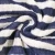 Import Wholesale custom 93% polyester 7% linen yarn dyed blue stripe  knitted stretch rib fabric for garment from China