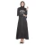 Import Wholesale Custom Embroidery Design Women Islamic Clothing Dubai Black Abaya With Zipper from China