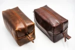Wholesale Custom Logo Best Selling Leather Pouches For Storage Shaving Accessories And Bathroom Products Storage Bag For Sale
