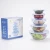 Wholesale Custom Logo Microwavable Glass Food Mixing Bowl Set salad bowls with Color Simple lid