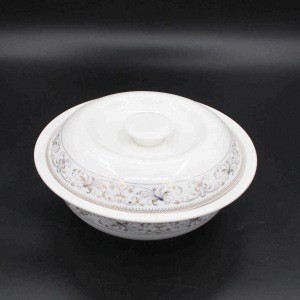 Wholesale custom order ceramic glazed soup tureens with cover