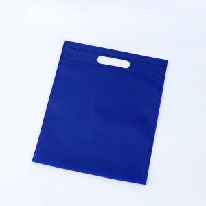 Wholesale custom recyclable foldable non woven gift d-cut shopping bags