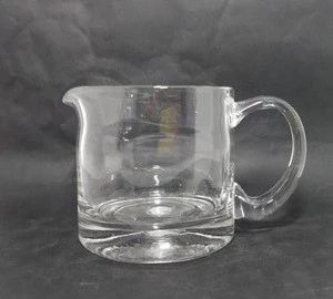 wholesale custom shaped decorative clear glass water pitcher with handle