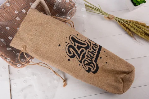 Wholesale Eco-Friendly Jute Wine Bag Jute Shopping Bag Jute Bag for Gift