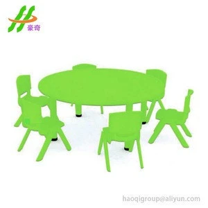 Wholesale Eco-Friendly Outdoor Round plastic dining table Kindergarten Plastic Chairs and table