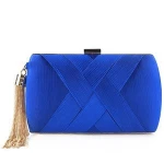 Wholesale Fashion Silk Satin Evening Bag Clutch Bag With Tassel Pendant Evening Bag