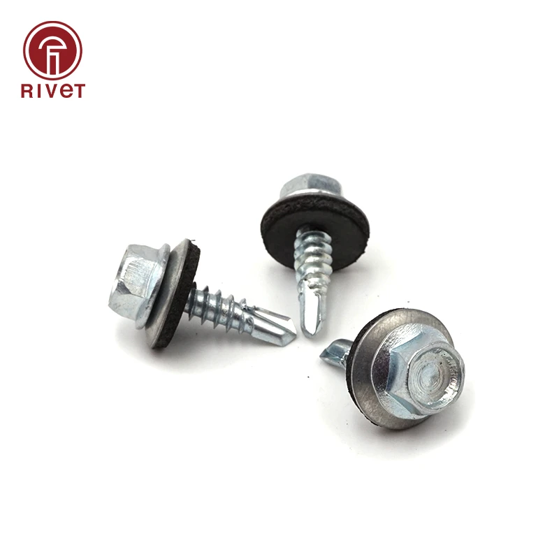 Wholesale  hex head self drilling roofing screws with rubber washer hex head self drilling screws