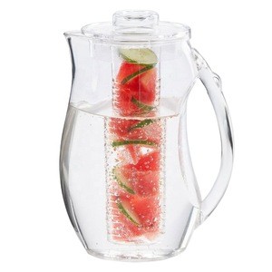 Wholesale Ice Tea Infuser Water Jug Acrylic Fruit Infusion Pitcher