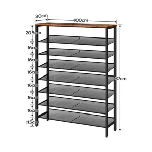 Wholesale Industrial 3/4/5/6/7/8/9/10 Tier Multi Layers Metal Shoe Rack Organizer Space Saving Shoe Rack Shelves For Entryway