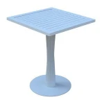Wholesale modern design dining furniture no folding square banquet 4 seats dining table with Aluminum alloy tube