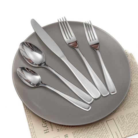 Wholesale Modern Spoon Set Dinner Knife Fork Table Flatware Stainless Steel Silver Cutlery