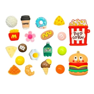 wholesale pvc clog food snacks shoe charm Shoes Decoration Cartoon custom kids shoe charms