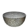wholesale silver mini salad glass mixing bowl with sands surrounded for party