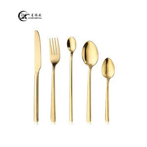 Wholesale Stainless Steel Fork Spoon Knife Bulk Gold Flatware for Wedding Party