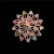 Import Wholesale women bling rhinestone alloy flower brooch for wedding garment decoration from China