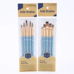 Wholesales Art brush Paint Watercolor, Acrylic Oil Face Painting brushes of 5 Acrylic Art Paint Brush Set
