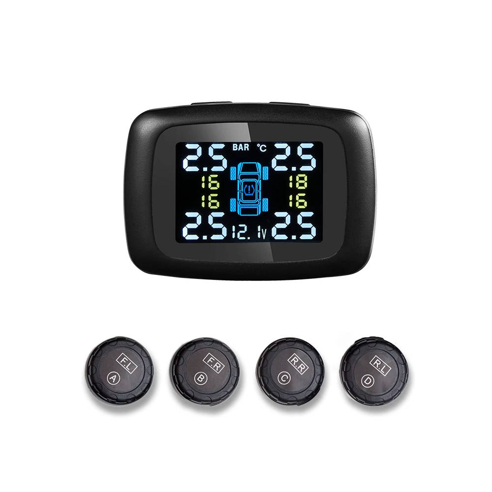 Wireless Van TPMS Cigarette Lighter Charging Tire Pressure Monitor System With External Tpms Sensor