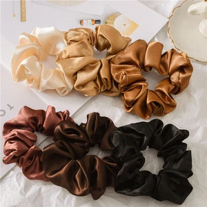 Women Fashion Silk Scrunchies for Hair Elastic Hair Bands Hair Ties Ponytail Holder
