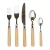 Import Wood handle cutlery set stainless steel Tableware set Best Selling Products Gift Fork Spoon Flatware Dinnerware from India