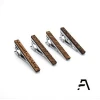 Wood  tie bar clips for men