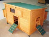 Wooden tone industrial large chicken coop with ramp