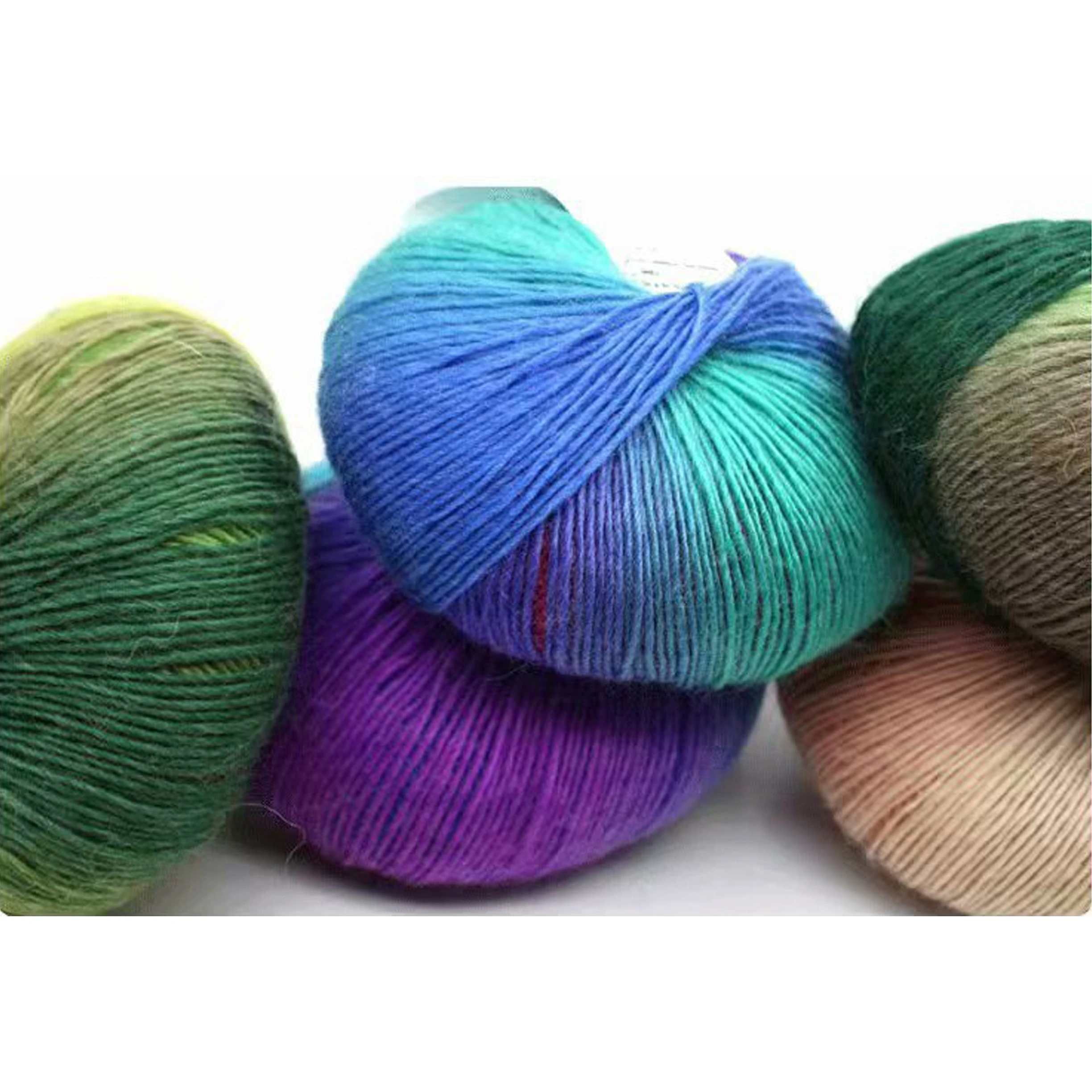 Wool Yarn Gradient Color Crochet Yarn Roll for Knitting Shawls Coats Sweaters Scarves Hats