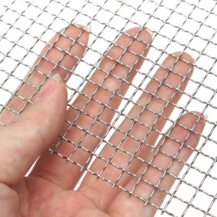 Woven Metal Stainless Steel Square Crimped Wire Mesh With Galvanized