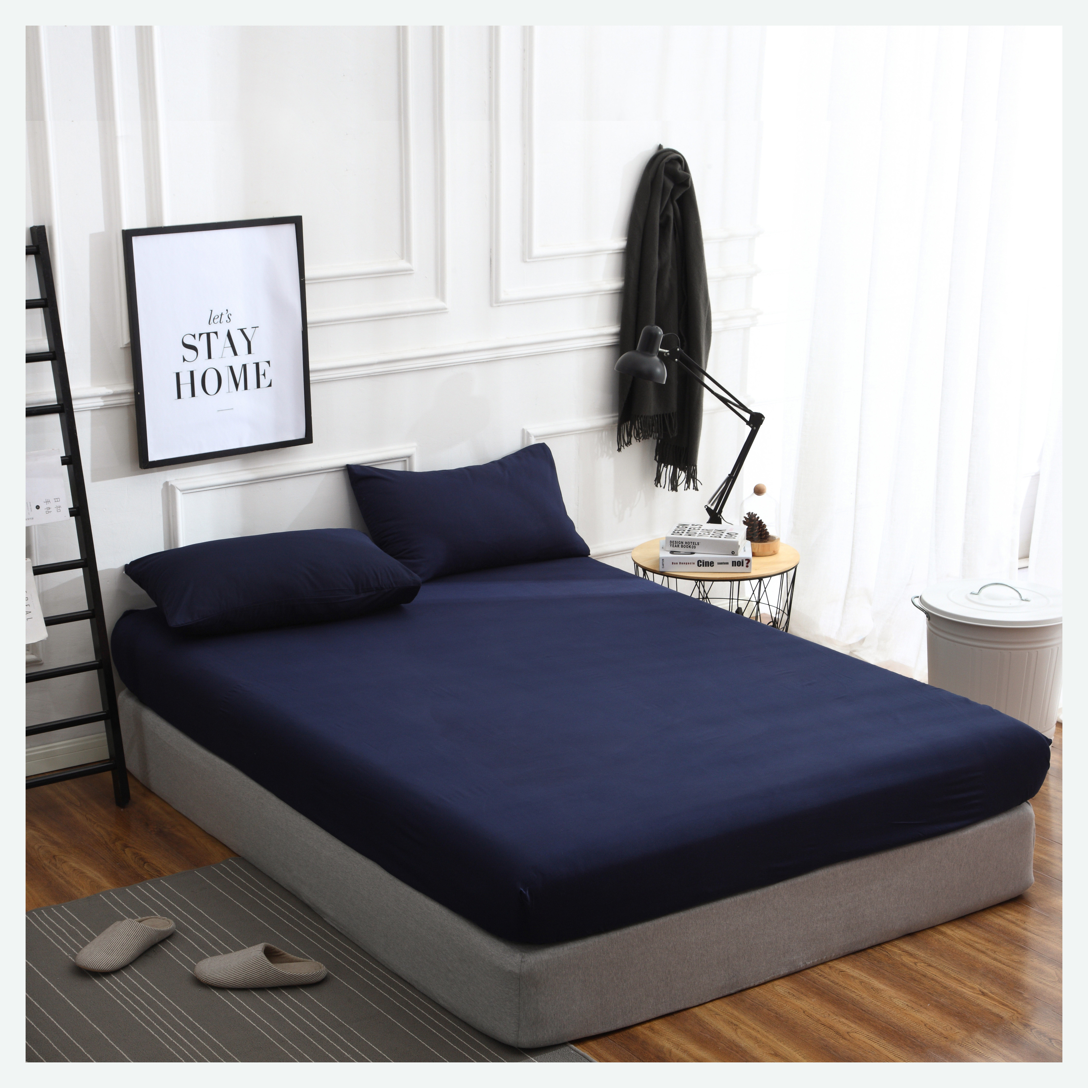 Woven solid bedding Bed Sheet Double Size Bed Sheet Set Polyester Bed Sheet and Pillow Cover