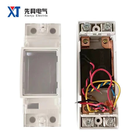 XJ-12 Internal Relay 2P Electric Energy Meter Shell HOUSING 1 Phase Electricity Meter Housing 35mm Din Rail Customization