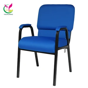 Yichuang Hotel Furniture rental chairs set ,Blue cushion church chairs ,with arm and interlocking ues church