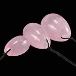 Yoni Egg in Semi-Precious Stone Crafts Drilled Rose Quartz Carved