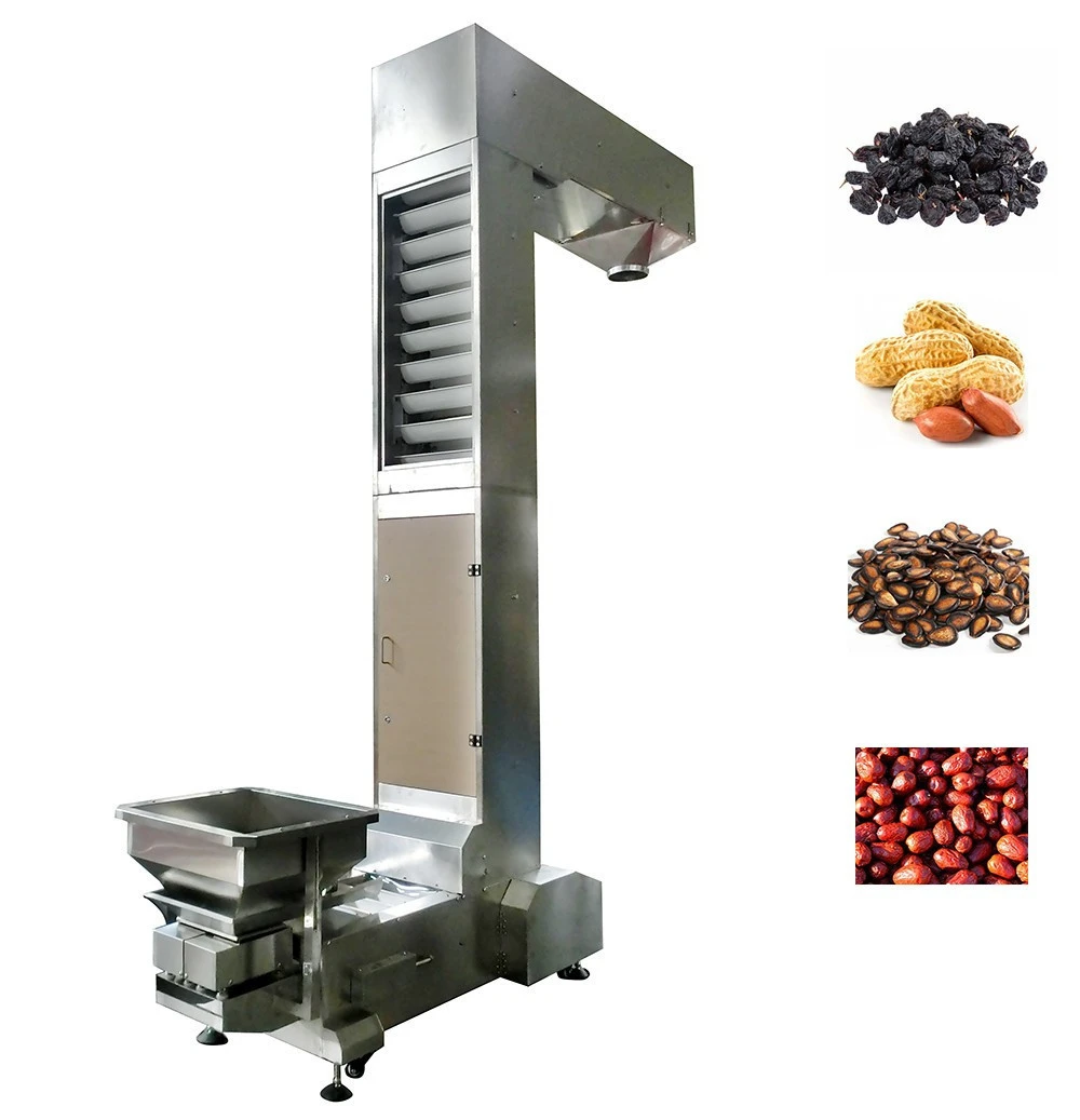 Z type bucket elevator chip conveyor ,conveyor system for nuts ,chips , frozen food