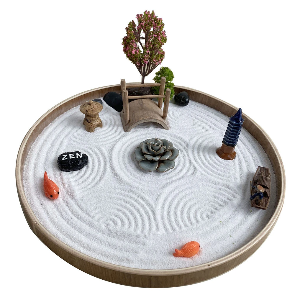 Zen garden crafts mini japanese zen garden gift for desk decoration