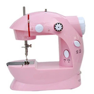 Zogift China Factory buttonhole double needle mini electric household interlock  automatic T-shirt sewing machine price