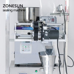 ZONESUN Food Coffee Bean Grain Automatic Weighing Packaging Machine Powder Filling Machine Bag Back Side Seal With Date Printer