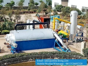 fully automatic continuous waste tyre/scrap plastic pyrolysis to fuel oil plant