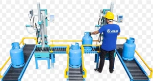 Gas bottle filling machine